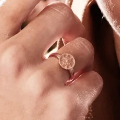 Anillo Anuk de Plata Rosa