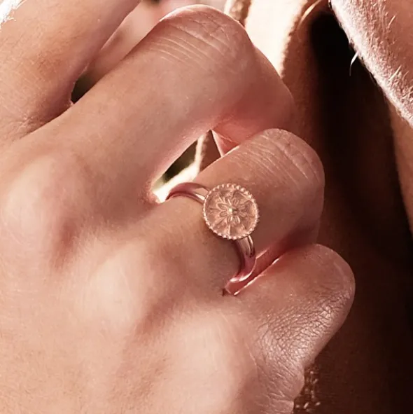 Anillo Anuk de Plata Rosa