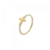 Anillo Cruz de Plata Dorada