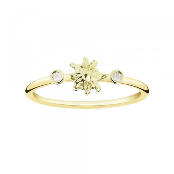 Anillo Eguzkilore Oro 18kt. Doble Brillante