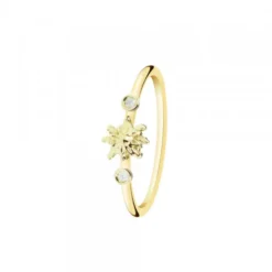 Anillo Eguzkilore Oro 18kt. Doble Brillante