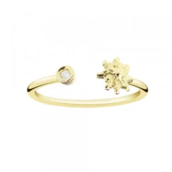 Anillo Eguzkilore Oro y Diamante Apertura