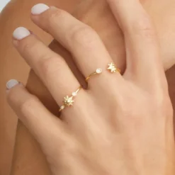 Anillo Eguzkilore Oro y Diamante Apertura