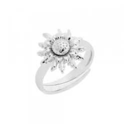 Anillo Eguzkilore Plata Ajustable