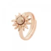 Anillo Eguzkilore Plata Rosa Ajustable