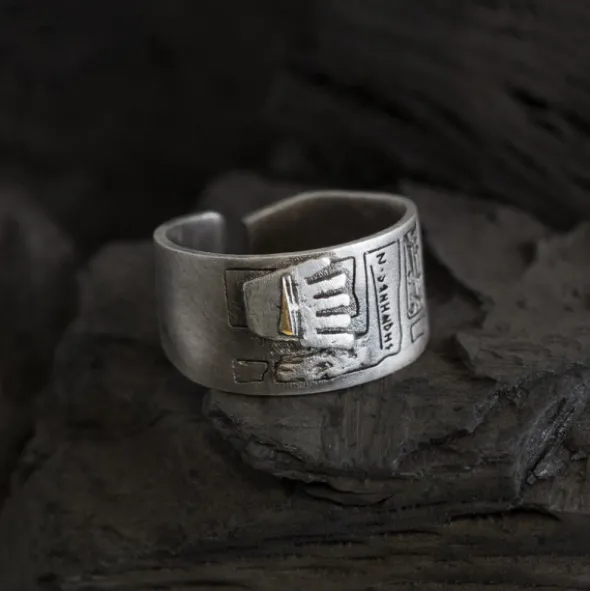Anillo Irulegi Plata y Lámina de Oro