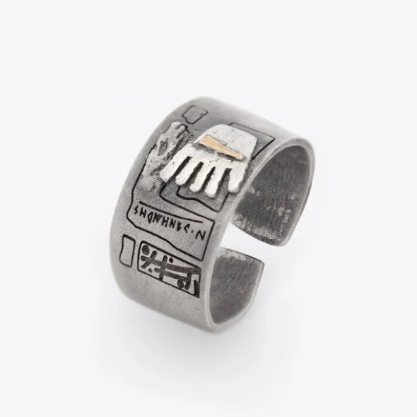 Anillo Irulegi Plata y Lámina de Oro