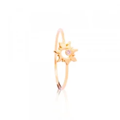 Anillo Mountain de Oro con Brillante