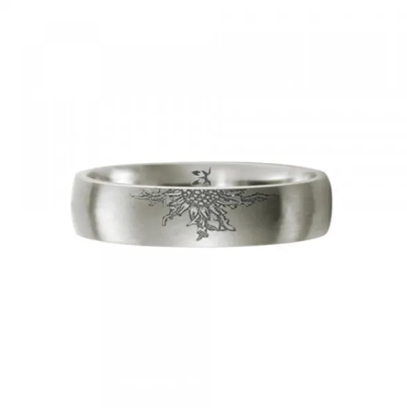 Anillo Titanio con 1 Eguzkilore Personalizable