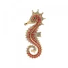 Broche Caballito de Mar Plata Dorada
