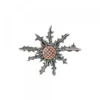 Broche Eguzkilore Plata con Circonitas Verdes 38mm