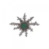 Broche Eguzkilore Plata con Circonitas Verdes 38mm