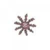 Broche Eguzkilore Plata y Cristales Rosas