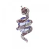Broche Serpiente Plata y Cristales