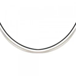 Cable de Acero Bicolor Negro y Plata