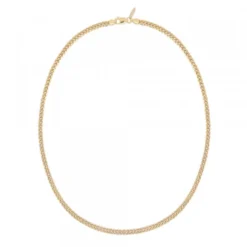 Cadena Cubana Plata Dorada 3mm