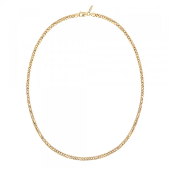 Cadena Cubana Plata Dorada 3mm