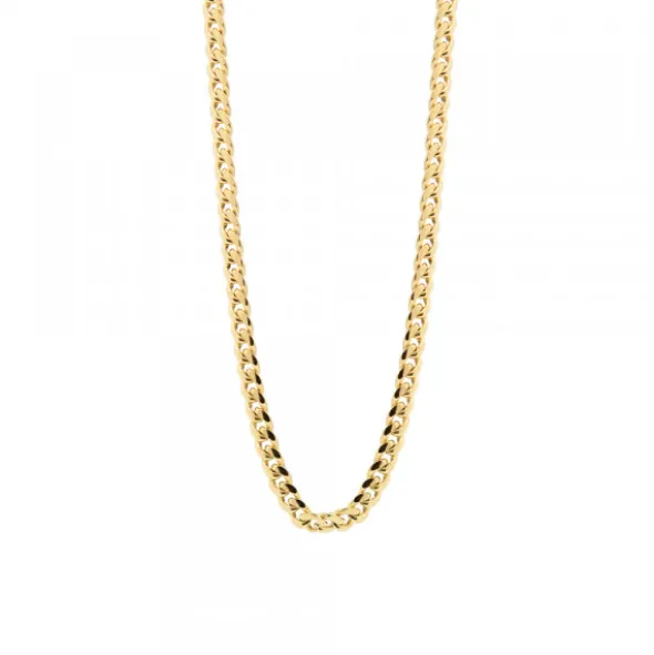 Cadena Cubana Plata Dorada 3mm