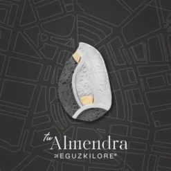 Colgante Almendra Vitoria Plata y Lámina de Oro