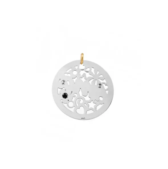 Colgante Ama Calado Plata Bicolor