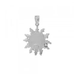 Colgante Ama Eguzkilore Plata Bicolor Personalizable