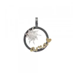 Colgante Ama Plata y Lámina de Oro