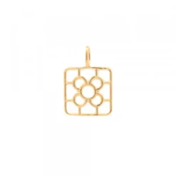 Colgante Baldosa Bilbao Plata Dorada
