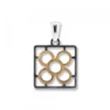 Colgante Baldosa Silueta de Plata con Lámina de Oro