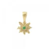 Colgante Basic Colors Plata Dorada y Circonita Verde 10mm