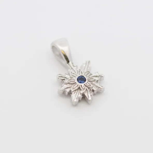 Colgante Basic Colors Plata y Circonita Azul 10mm