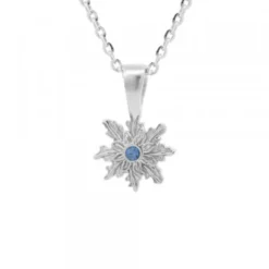 Colgante Basic Colors Plata y Circonita Azul 10mm