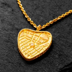 Colgante Corazón de Bilbao de Plata Dorada Personalizable