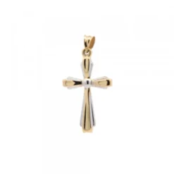 Colgante Cruz Oro Bicolor 27mm