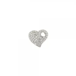 Colgante de Plata en Forma de Corazón con Circonitas Blancas