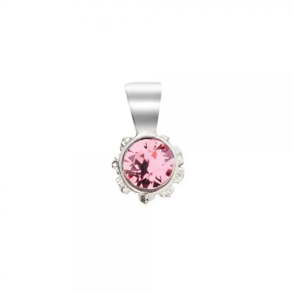 Colgante Distira Plata y Cristal Rosa