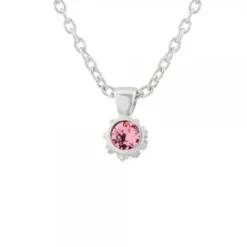 Colgante Distira Plata y Cristal Rosa