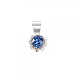 Colgante Distira Plata y Cristal Azul