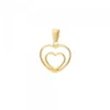 Colgante Doble Corazón Calado Oro 13mm