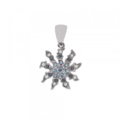 Colgante Eguzkilore de Plata y Circonitas Multicolor