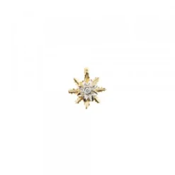 Colgante Eguzkilore Oro Bicolor y Brillante 9,5mm