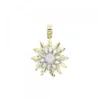 Colgante Eguzkilore Oro Bicolor y Diamantes 21mm
