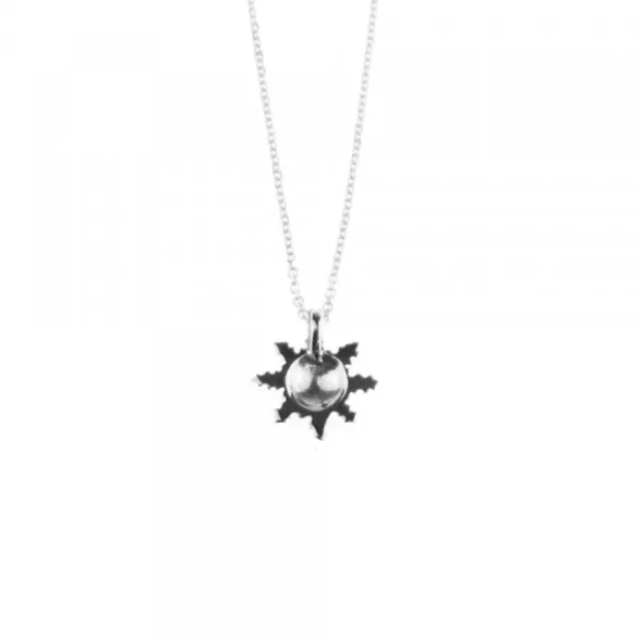 Colgante Eguzkilore Oro Blanco y Diamante 10mm