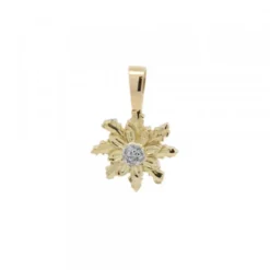 Colgante Eguzkilore Oro y Brillantes 11mm