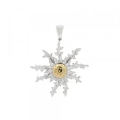 Colgante Eguzkilore Plata Bicolor 29mm