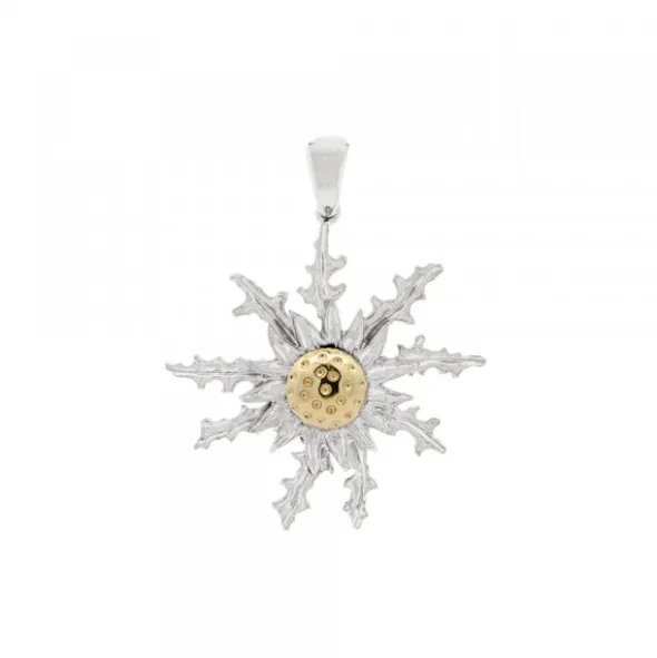Colgante Eguzkilore Plata Bicolor 29mm