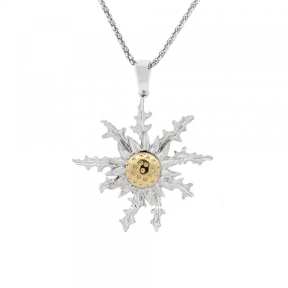 Colgante Eguzkilore Plata Bicolor 29mm