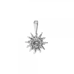 Colgante Eguzkilore Plata con Perla 14mm