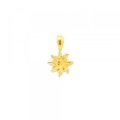 Colgante Eguzkilore Plata Dorada 9mm