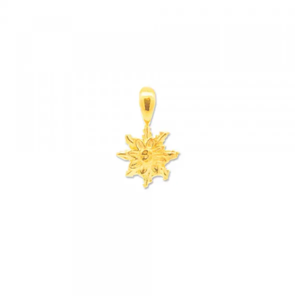 Colgante Eguzkilore Plata Dorada 9mm