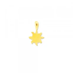 Colgante Eguzkilore Plata Dorada 9mm